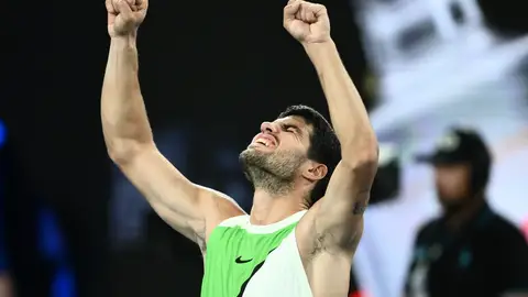 Carlos Alcaraz tras alcanzar las semifinales de Australia en 2026 Carlos Alcaraz tras alcanzar las semifinales de Australia en 2026
