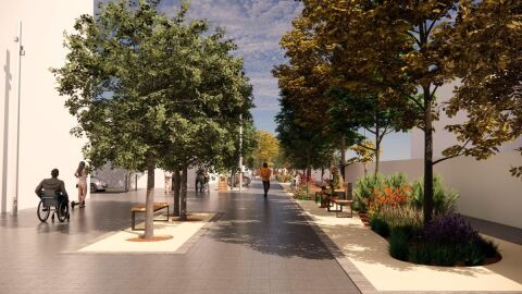 Recreaci&oacute;n de como va a quedar el nuevo bulevar del Paseo Vara de Rey de Sant Antoni