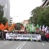 La manifestació del personal laboral d'educació a Barcelona La manifestació del personal laboral d'educació a Barcelona