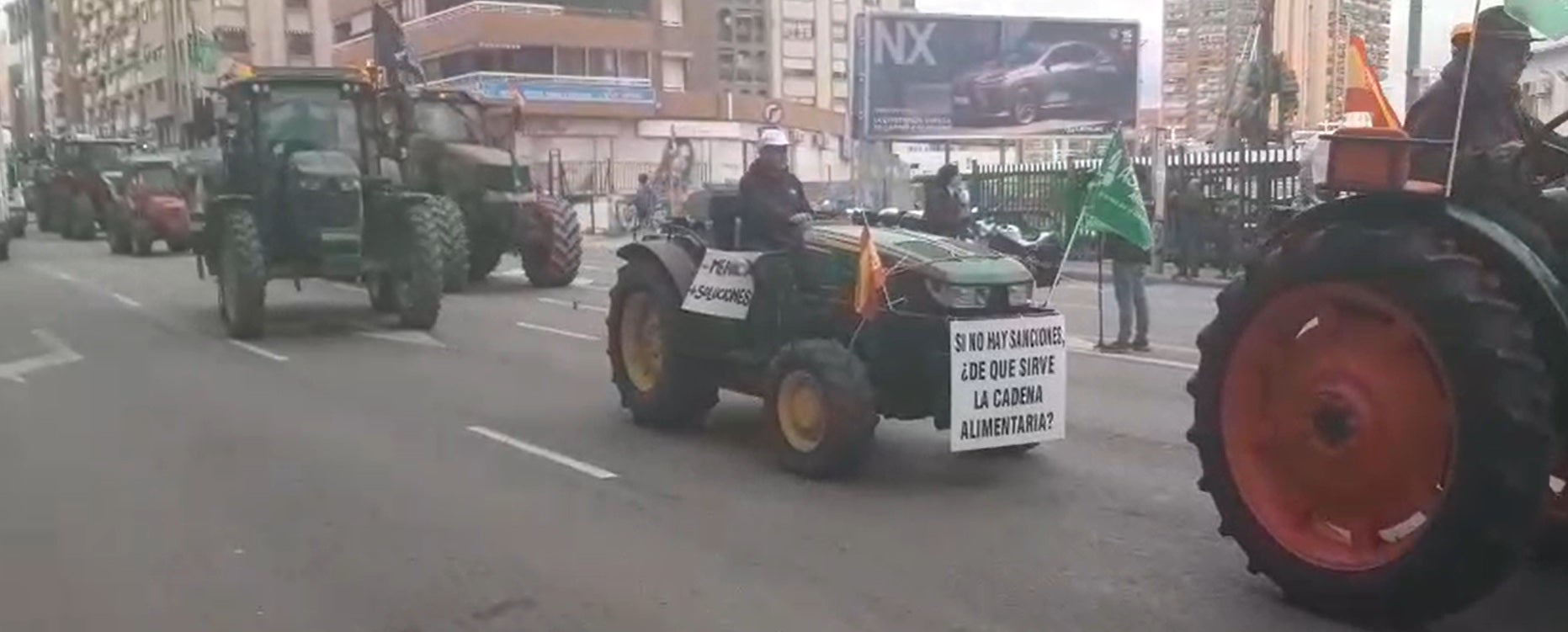 Éxito en la convocatoria de los agricultores alicantinos que han sacado los tractores a las calles de Alicante Éxito en la convocatoria de los agricultores alicantinos que han sacado los tractores a las calles de Alicante