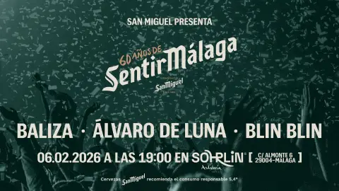 San Miguel celebra sus 60 años en Málaga: Álvaro de Luna, arte urbano y una entrada que solo se consigue "brindando" San Miguel celebra sus 60 años en Málaga: Álvaro de Luna, arte urbano y una entrada que solo se consigue "brindando"