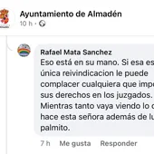 Uno de los comentarios en redes sociales Uno de los comentarios en redes sociales