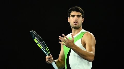 Carlos Alcaraz durante la final del Open de Australia