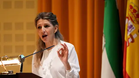 Yolanda Díaz, vicepresidenta segunda del Gobierno y ministra de Trabajo, durante un acto en Sevilla Yolanda Díaz, vicepresidenta segunda del Gobierno y ministra de Trabajo, durante un acto en Sevilla