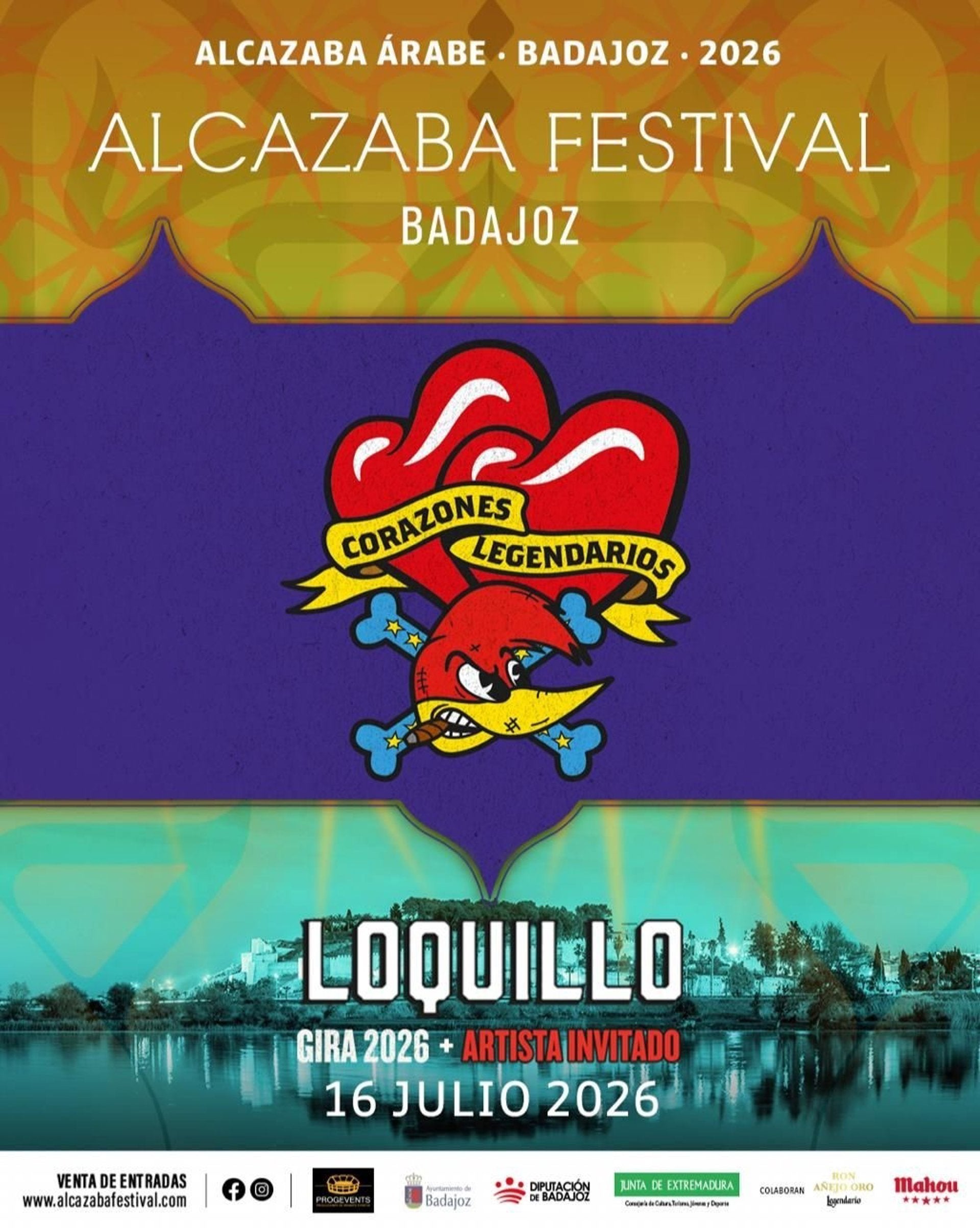 Loquillo abrirá el próximo 16 de julio el VIII Alcabaza Festival de Badajoz Loquillo abrirá el próximo 16 de julio el VIII Alcabaza Festival de Badajoz