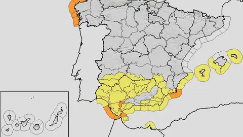 Imagen de la Aemet de la previsión del sábado 7 de febrero Imagen de la Aemet de la previsión del sábado 7 de febrero
