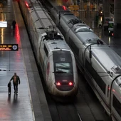 Trenes estacionados en la estación Madrid-Puerta de Atocha-Almudena Grandes, en Madrid (España). Trenes estacionados en la estación Madrid-Puerta de Atocha-Almudena Grandes, en Madrid (España).