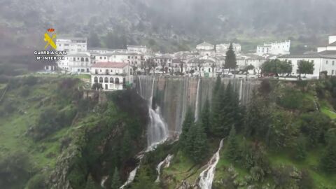 Vista a&eacute;rea de Grazalema (C&aacute;diz)