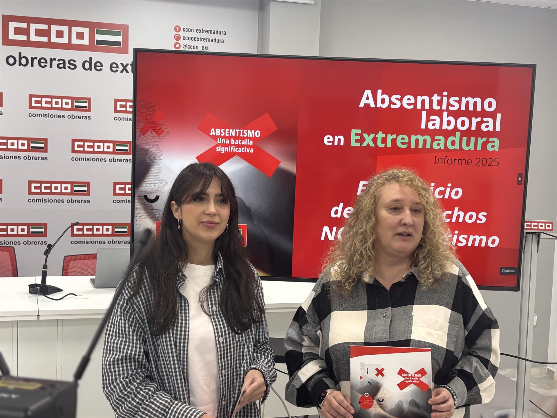CCOO asegura que cerca del 90% del absentismo laboral en Extremadura corresponde a derechos justificados CCOO asegura que cerca del 90% del absentismo laboral en Extremadura corresponde a derechos justificados