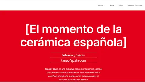 Time of Spain consolida su plataforma digital como referencia del sector cerámico español Time of Spain consolida su plataforma digital como referencia del sector cerámico español