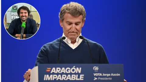 Alberto Núñez Feijóo en un acto en la campaña de Aragón Alberto Núñez Feijóo en un acto en la campaña de Aragón