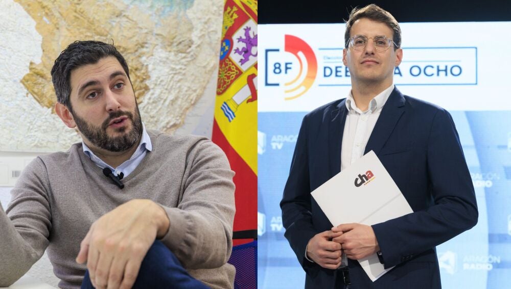 Nolasco y Pueyo durante la campaña electoral.