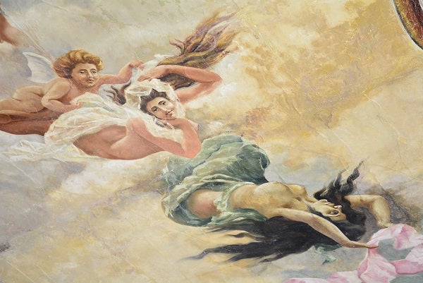 Tesoros del Vinalopó: la pintura mural de Elda en la entrada del Ayuntamiento Tesoros del Vinalopó: la pintura mural de Elda en la entrada del Ayuntamiento