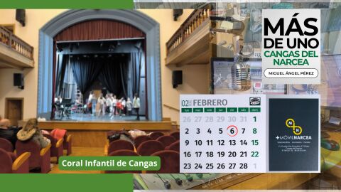 Un momento del ensayo de la Coral Infantil de Cangas