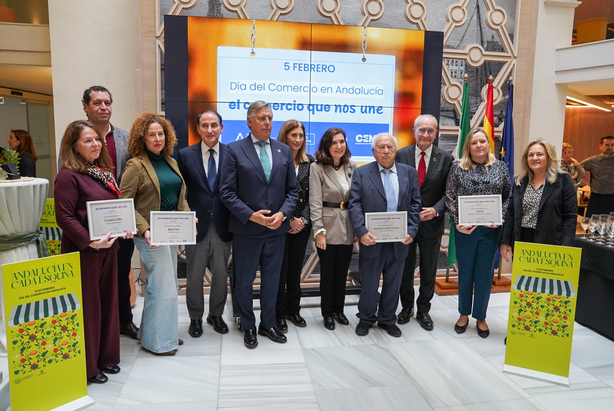 Navarro Hermanos, Apymer, Cerería Zalo y CAEA, galardonados en el Día del Comercio en Andalucía Navarro Hermanos, Apymer, Cerería Zalo y CAEA, galardonados en el Día del Comercio en Andalucía