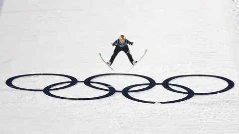 La saltadora italiana Annika Sieff durante los entrenamientos La saltadora italiana Annika Sieff durante los entrenamientos