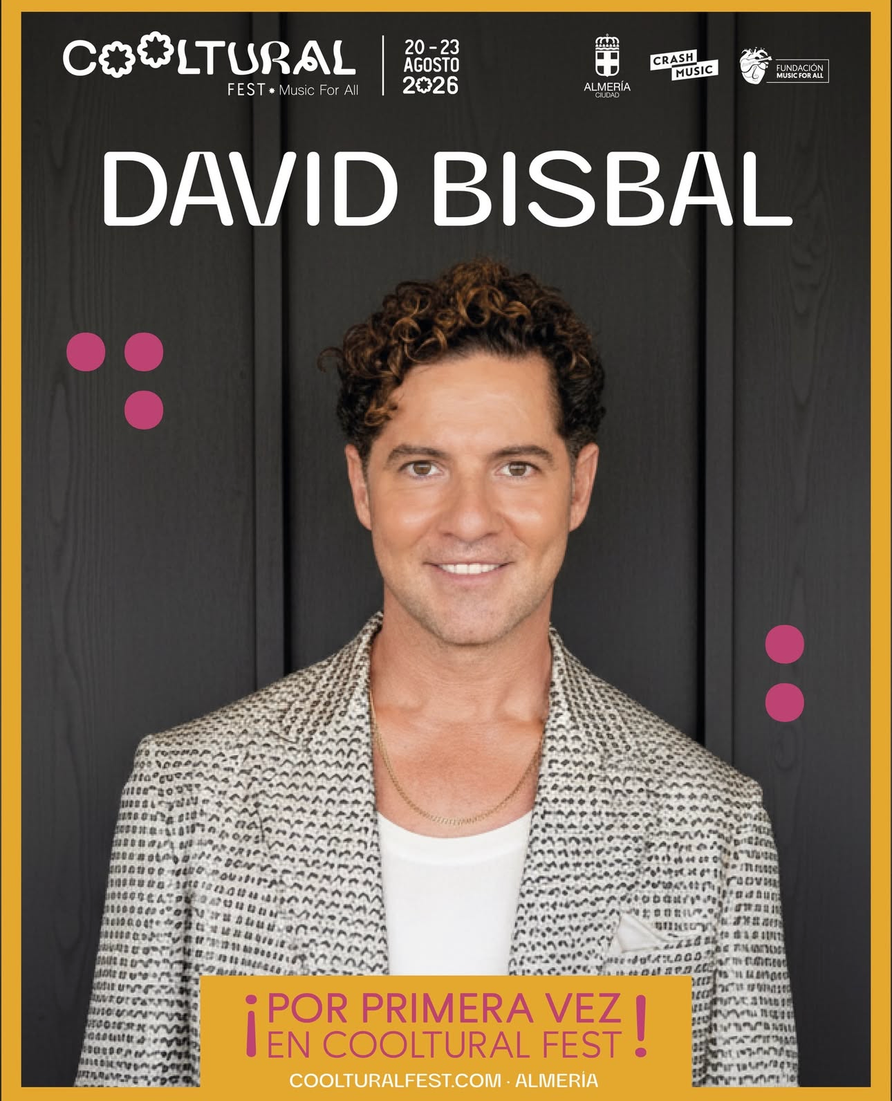 David Bisbal actuará por primera vez en Cooltural Fest David Bisbal actuará por primera vez en Cooltural Fest