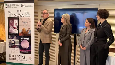 Bazaga pone en valor a las producciones extremeñas nominadas a los Goya y reafirma el respaldo de la Junta al sector Bazaga pone en valor a las producciones extremeñas nominadas a los Goya y reafirma el respaldo de la Junta al sector