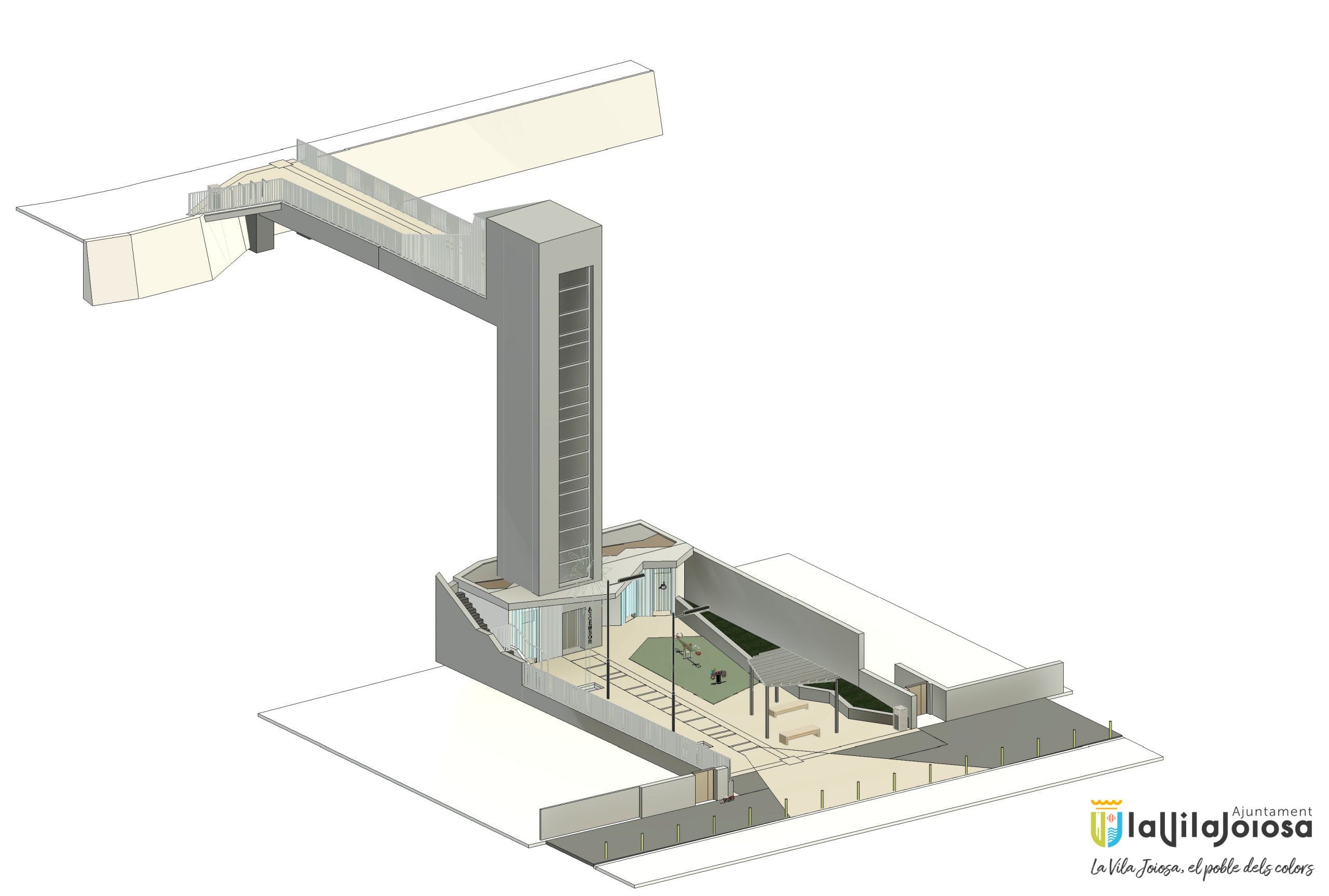 La próxima semana comenzará amontarse la maquinaria del ascensor que conecta la playa con el casco urbano de Villajoyosa La próxima semana comenzará amontarse la maquinaria del ascensor que conecta la playa con el casco urbano de Villajoyosa