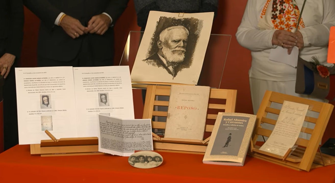 Parte del legado del jurista y humanista Rafael Altamira ya está entre los grandes del Instituto Cervantes Parte del legado del jurista y humanista Rafael Altamira ya está entre los grandes del Instituto Cervantes