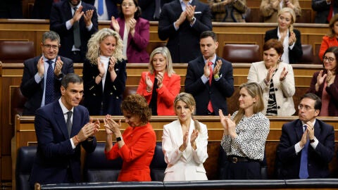 Pedro S&aacute;nchez en el pleno del Congreso