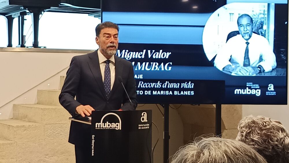 Luis Barcala en el homenaje a Miguel Valor 