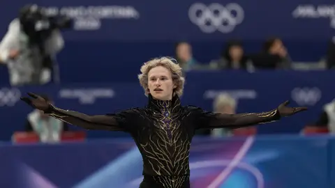 El patinador estadounidense Ilia Malinin El patinador estadounidense Ilia Malinin