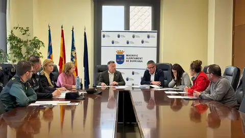 El alcalde de Burriana, Jorge Monferrer, preside la reunión del Cecopal. El alcalde de Burriana, Jorge Monferrer, preside la reunión del Cecopal.
