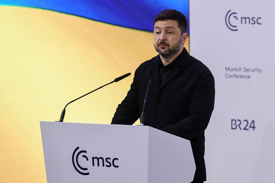 El presidente de Ucrania, Volodímir Zelenski, en la Conferencia de Seguridad de Múnich El presidente de Ucrania, Volodímir Zelenski, en la Conferencia de Seguridad de Múnich