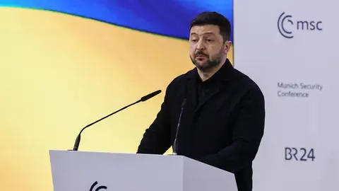 El presidente de Ucrania, Volodímir Zelenski, en la Conferencia de Seguridad de Múnich El presidente de Ucrania, Volodímir Zelenski, en la Conferencia de Seguridad de Múnich