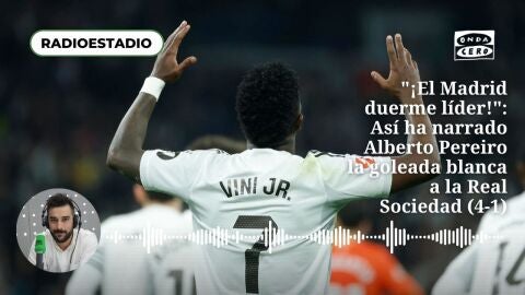 Vinicius Jr. festeja su gol durante el partido ante la Real 