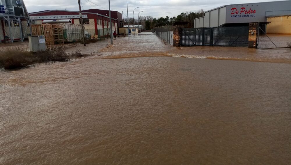 El río Duero a su paso por el poígono del pueblo