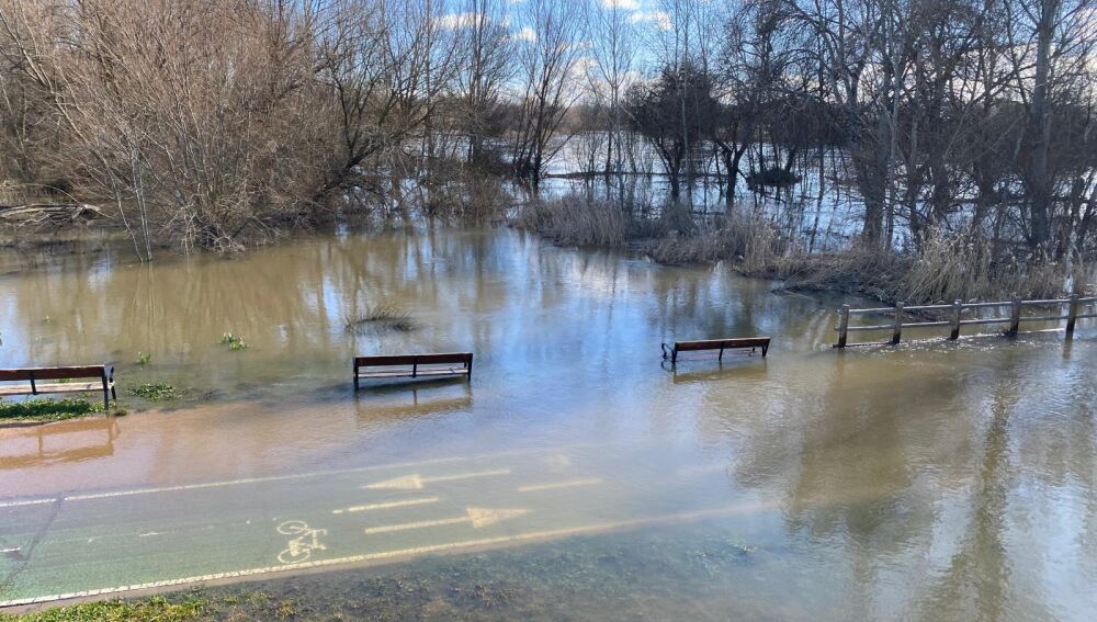 Carril bici cortado por estar intransitable