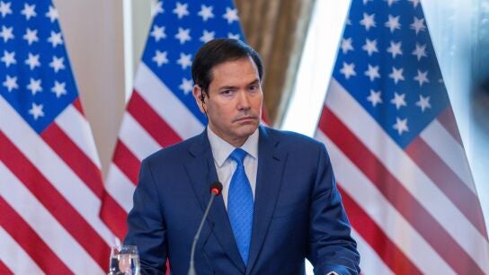 Marco Rubio durante una intervenci&oacute;n en Bratislava 