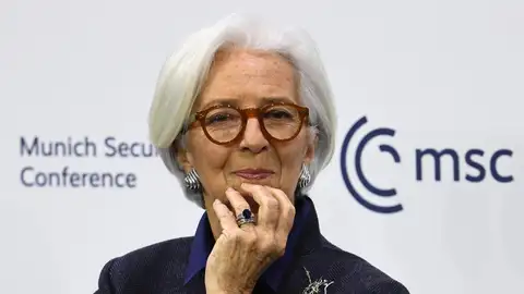 La presidenta del Banco Central Europeo (BCE), Christine Lagarde, habla durante la 62ª Conferencia de Seguridad de Múnich (CSM), en Múnich, Alemania La presidenta del Banco Central Europeo (BCE), Christine Lagarde, habla durante la 62ª Conferencia de Seguridad de Múnich (CSM), en Múnich, Alemania