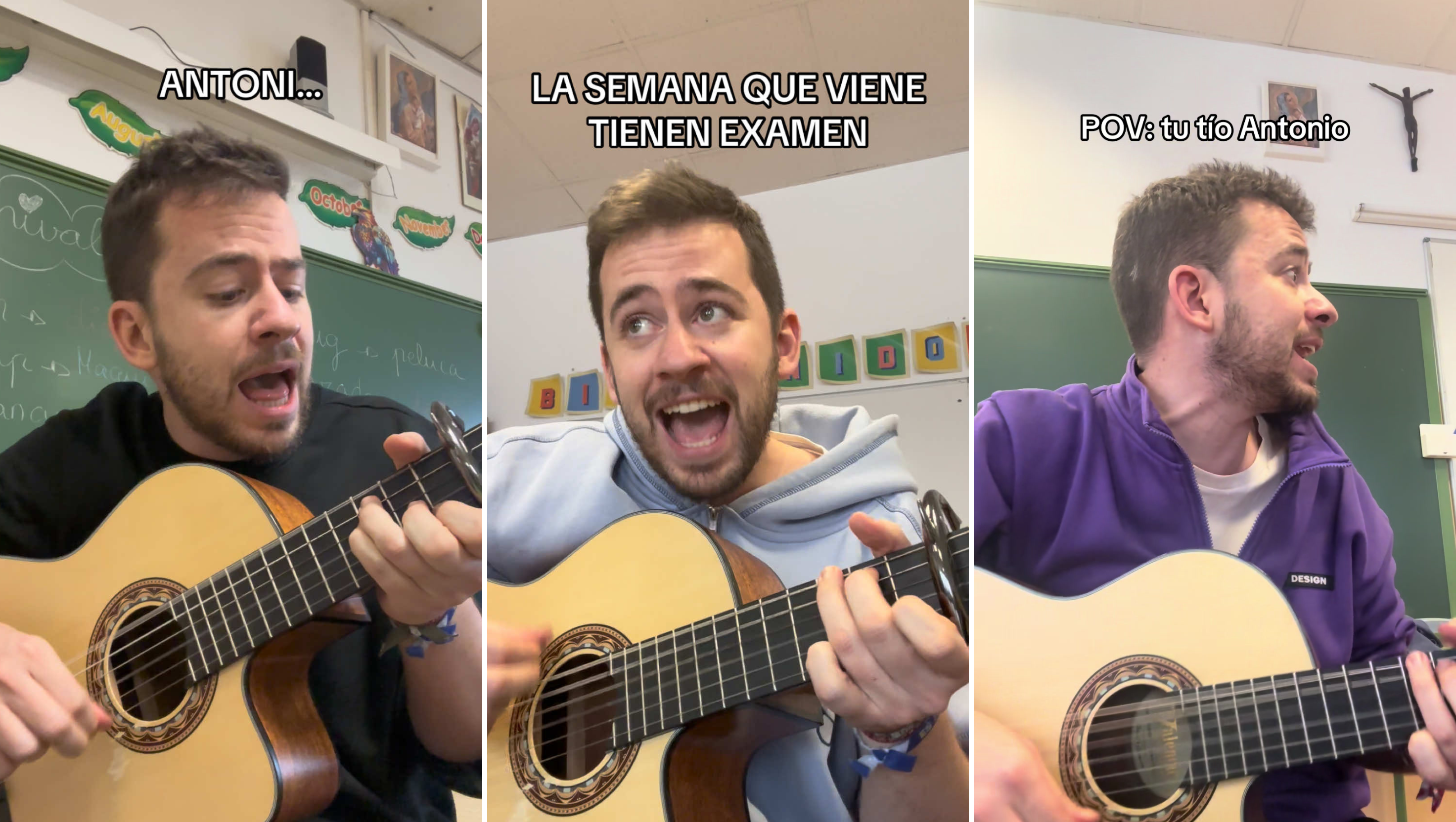 Imágenes de Guille en su cuenta de TikTok Imágenes de Guille en su cuenta de TikTok