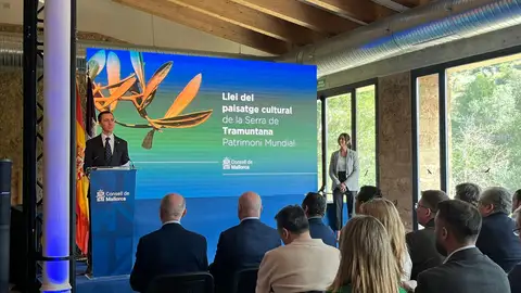 El presidente del Consell de Mallorca, Llorenç Galmès, en Galatzó. El presidente del Consell de Mallorca, Llorenç Galmès, en Galatzó.