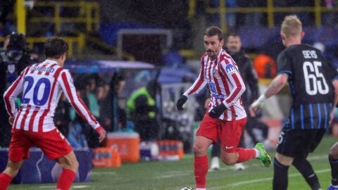 Griezmann durante el Brujas - Atl&eacute;tico