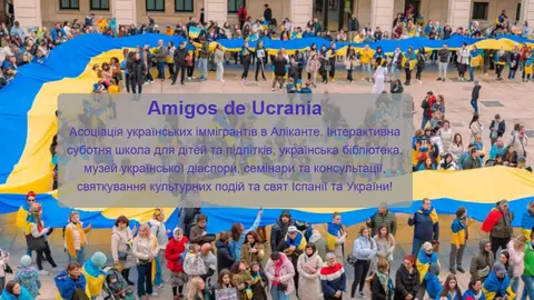 Una concentración contra la invasión de Ucrania desarrollada en la Plaza del Ayuntamiento Una concentración contra la invasión de Ucrania desarrollada en la Plaza del Ayuntamiento