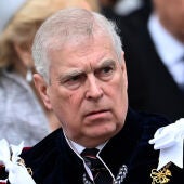 Fotografía de archivo tomada el 6 de mayo de 2023 que muestra al entonces duque de York, el príncipe Andrés