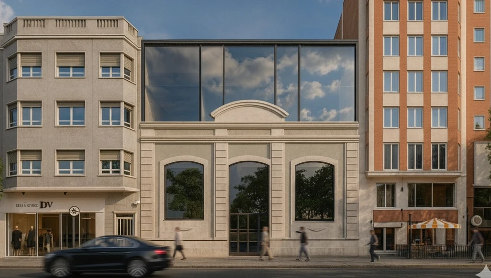 Simulación del aspecto del nuevo edificio que se ha proyectado. Simulación del aspecto del nuevo edificio que se ha proyectado.