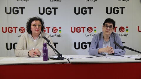 Yolanda L&oacute;pez e Isabel Blanco, de UGT La Rioja