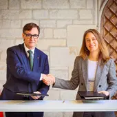 Salvador Illa i Jéssica Albiach signen l'acord sobre Pressupostos Salvador Illa i Jéssica Albiach signen l'acord sobre Pressupostos