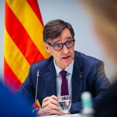 Salvador Illa durant la reunió del Consell Tècnic de la Generalitat
