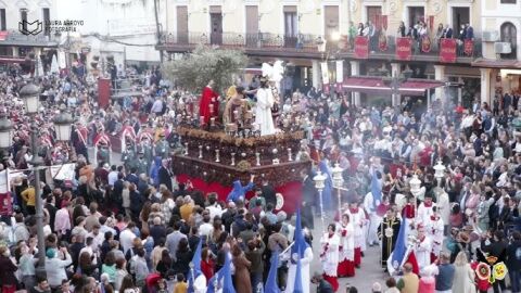Una procesi&oacute;n de Ciudad Real a su paso por los palcos de la Plaza Mayor