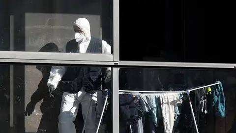 La Policía investiga el asesinato en sarriguren La Policía investiga el asesinato en sarriguren