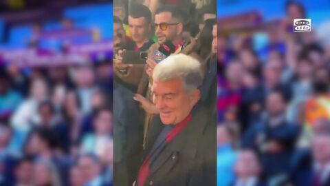 Laporta a su llegada al estadio del FC Barcelona 