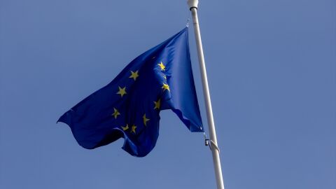 Imagen de una bandera de la UE