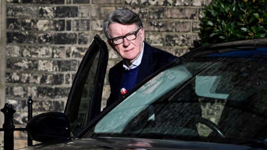 Peter Mandelson en una foto de archivo 