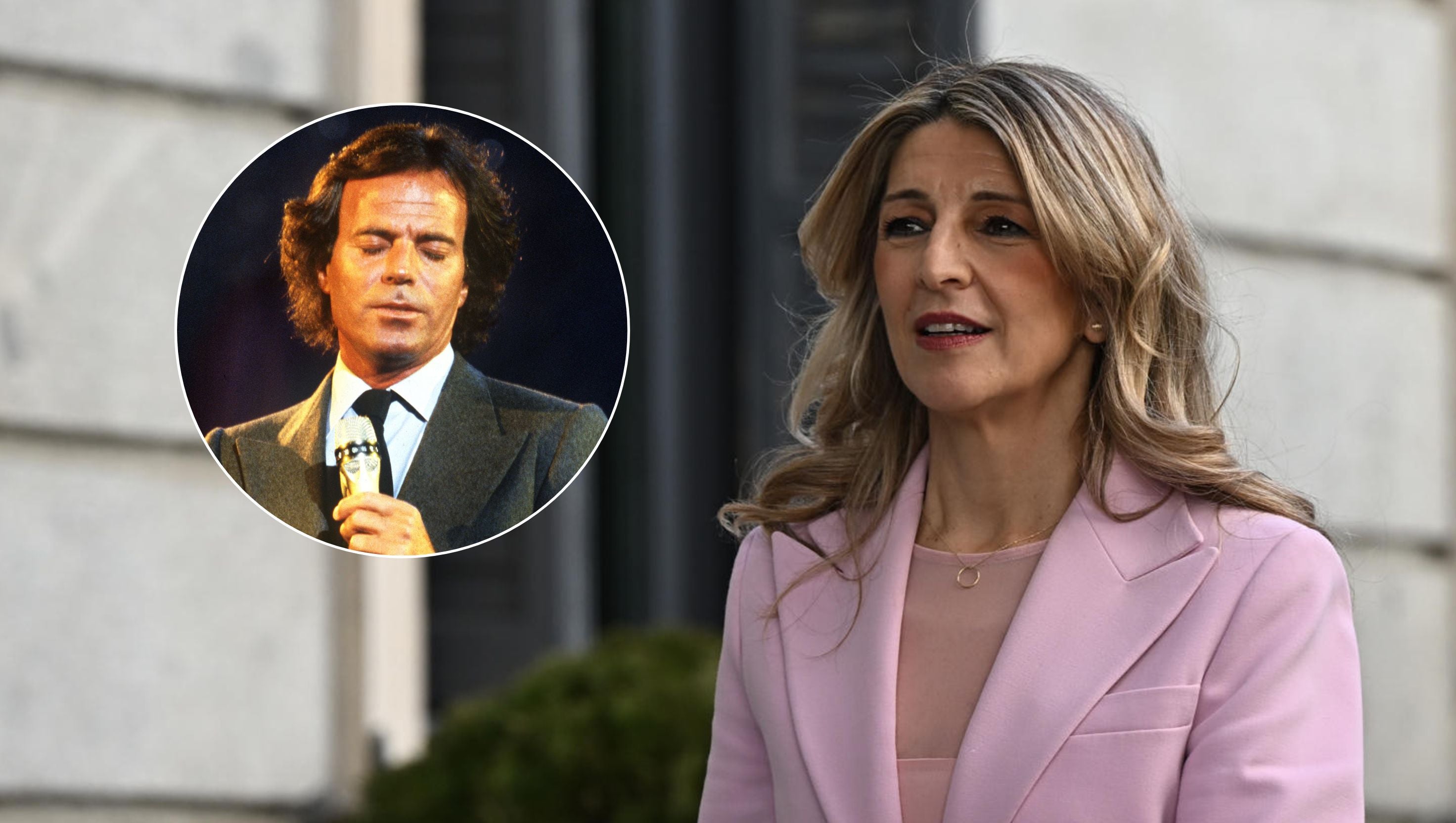 Montaje con Julio Iglesias y Yolanda Díaz Montaje con Julio Iglesias y Yolanda Díaz